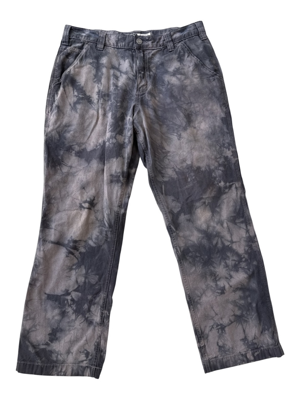 Carhartt Relaxed Fit Work Pants Gray Camo Tie Die Look